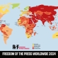 الاردن يتقدم 14  مرتبه في مقياس الحريات الصحافيه في العالم رغم ان ربع العالم  لم يحقق المقاييس المطلوبة  في الحريات الصحافيه  حسب منظمةصحفيون بلا حدود ( خريطة توضيحية )