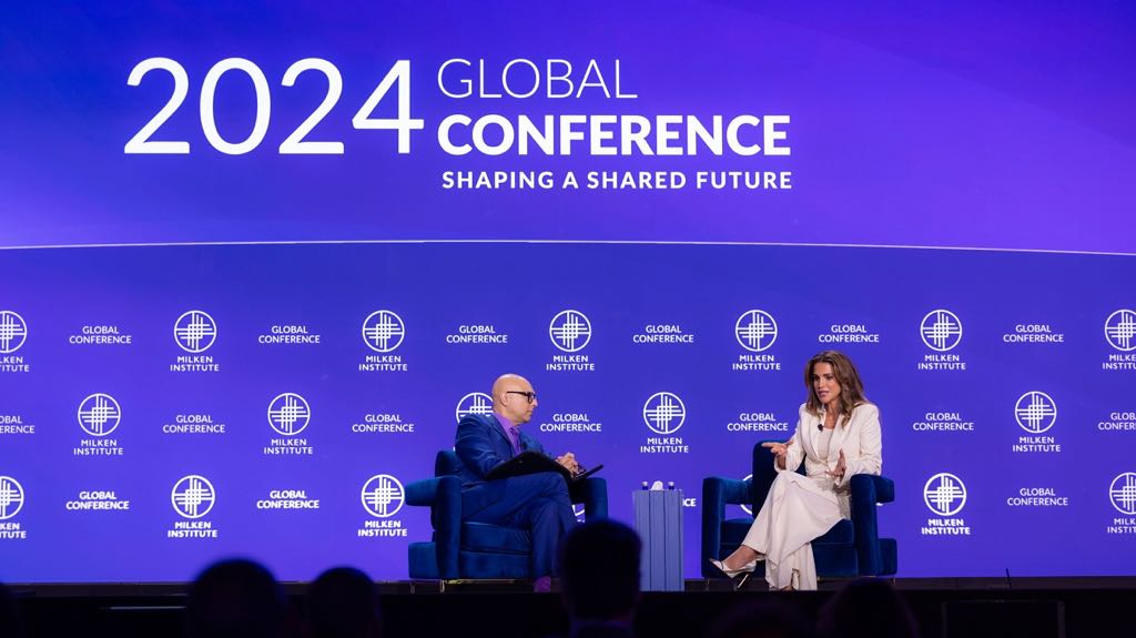 الملكة رانيا  مخاطبة  العالم  من  امريكا :لا يمكن أن تكون إسرائيل آمنة طالما استمر ظلم شديد على حدودها.