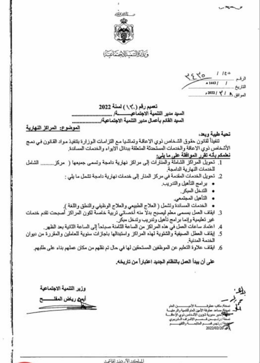 معلمو مراكز  المنار  بفروعه العشرة يحتجون  عل قرارات  لوزير التنمية  الاجتماعيه... فما هي مطالبهم ؟