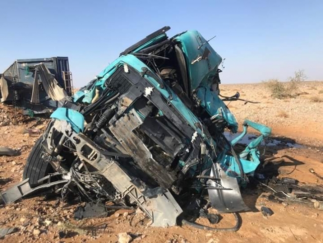 وفاة سائق مركبة شحن في حادث تدهور في الشيدية