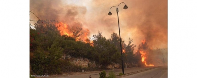 عشرات الحرائق تجتاح لبنان.. وطوافتا الإطفاء خارج الخدمة