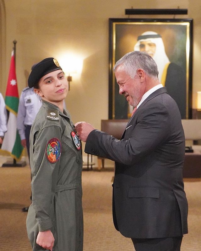 أول أميرة أردنية هاشمية تنضم لحماة الوطن وصقور السماء