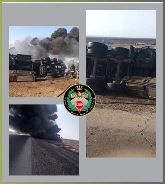 عاجل : وفاة سائق صهريج حرقا بعد محطة شبيكه باتجاه الصفاوي
