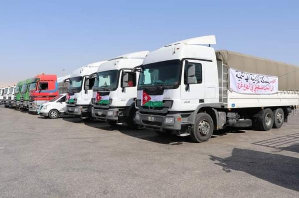 وصول قافلة امدادات طبية أردنية إلى غزة