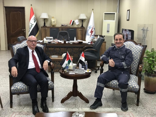 الوفد الاردني الزائر الى بغداد يلتقي وزير الكهرباء العراقي