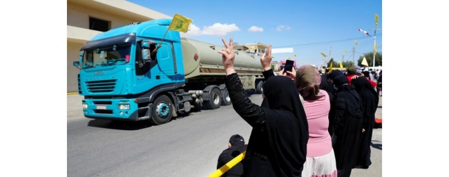ناقلة ثالثة محملة بالوقود الإيراني للبنان تصل إلى سوريا