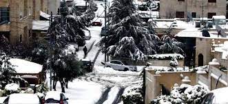 سماكة الثلوج المتوقعة في مناطق الأردن
