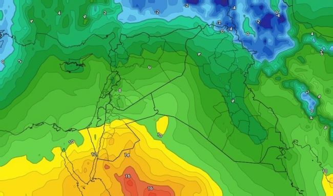 جبهة هوائية دافئة تعبر الاردن الثلاثاء