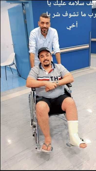 النائب الحواري إلى المانيا لاجراء عملية جراحية بعد اصابته اثناء لعبة كرة قدم