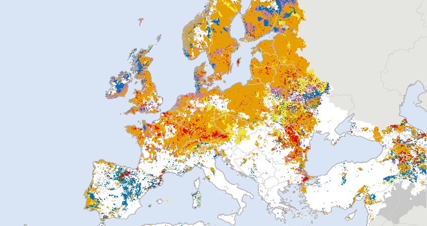 خريطة الجفاف في أوروبا والدول المحيطة