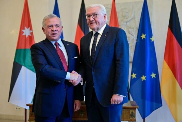 عاجل: الملك يلتقي الرئيس الألماني ويحذر من تفاقم الوضع الإنساني في غزة