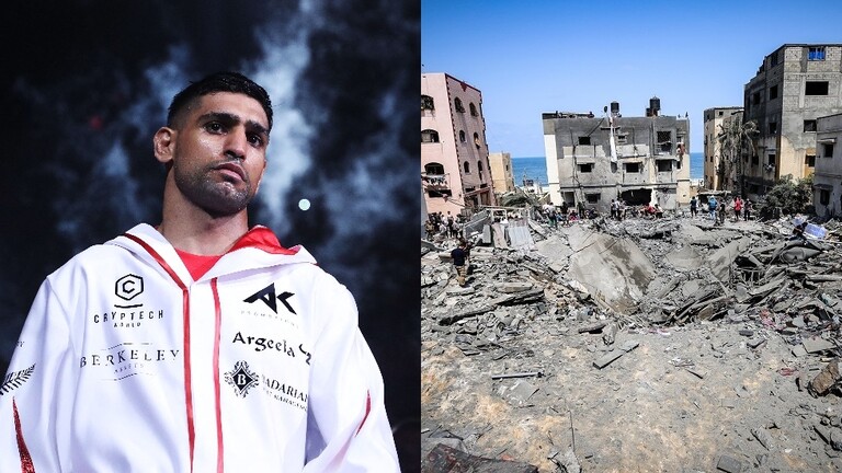 الملاكم الشهير أمير خان ينتقد الصمت الدولي تجاه غزة