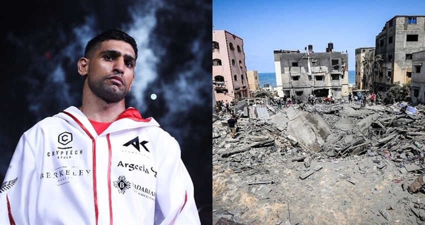 الملاكم الشهير أمير خان ينتقد الصمت الدولي تجاه غزة