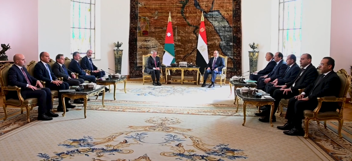 الملك والرئيس المصري يؤكدان رفضهما التام لجميع محاولات تصفية القضية الفلسطينية