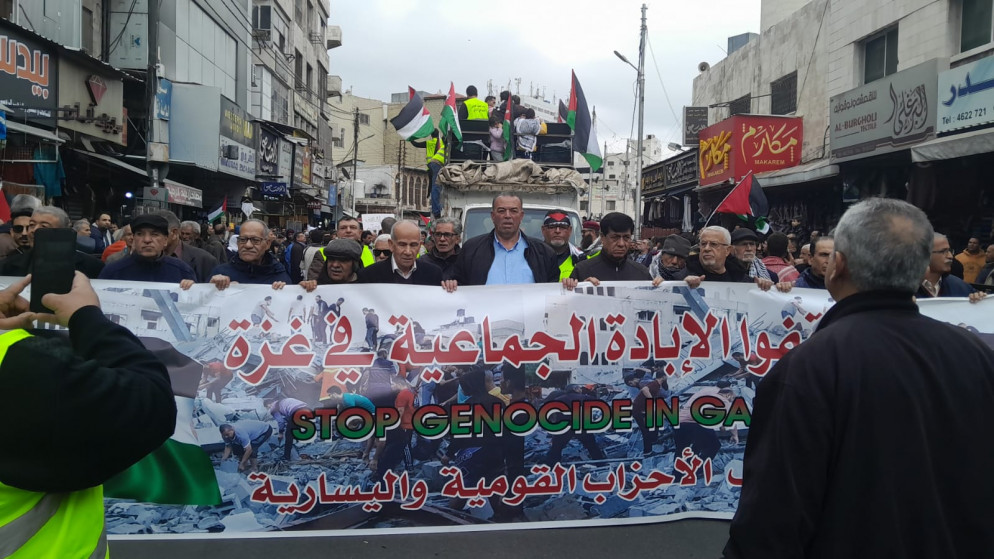 مسيرات أردنية حاشدة تضامنية بمحافظات عدة دعما لأهالي قطاع غزة
