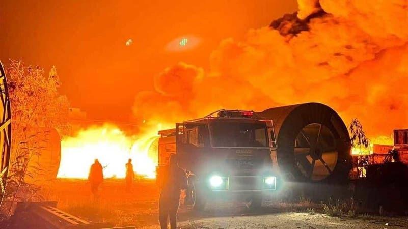 حريق ضخم يخرج عن السيطرة في ليبيا