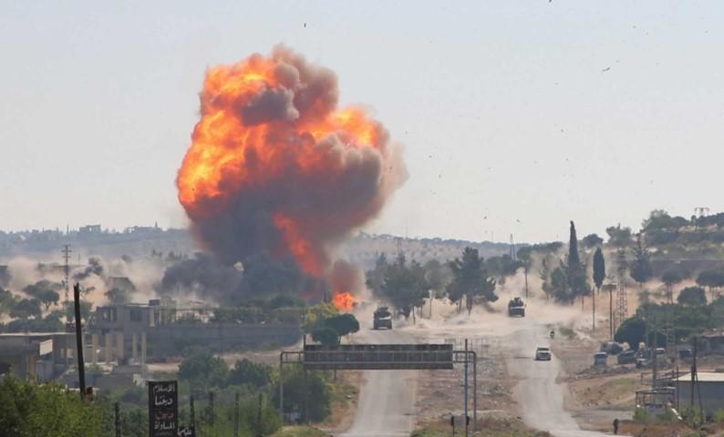 عاجل :قبل قليل  انفجارات متتالية تهز العاصمة السورية دمشق