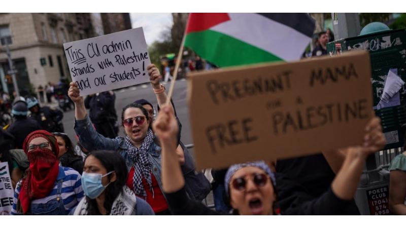 نيويورك: اعتصام يُساند غزة في جامعة كولومبيا واعتقال 100طالب