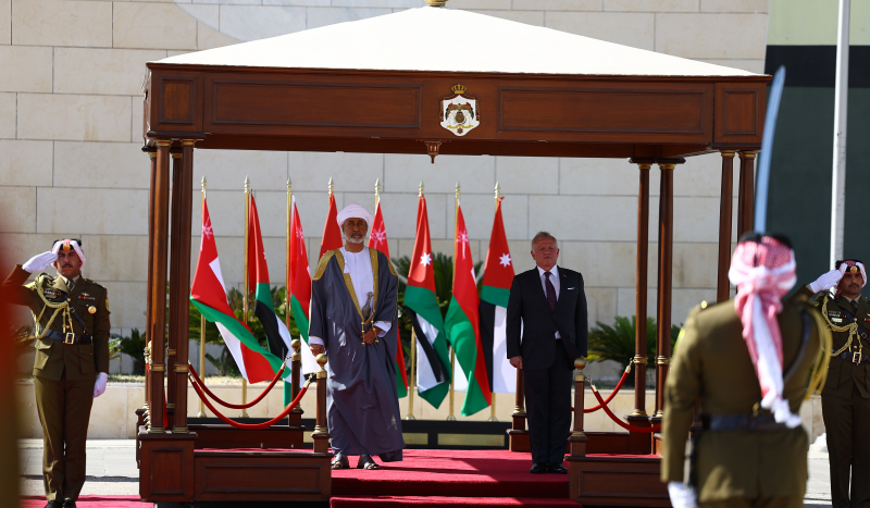 بيان أردني عُماني مشترك في ختام زيارة الدولة لسلطان عُمان للمملكة يؤكد على وحدة  موقف الدولتين ثنائيا وعربيا واقليميا ودوليا