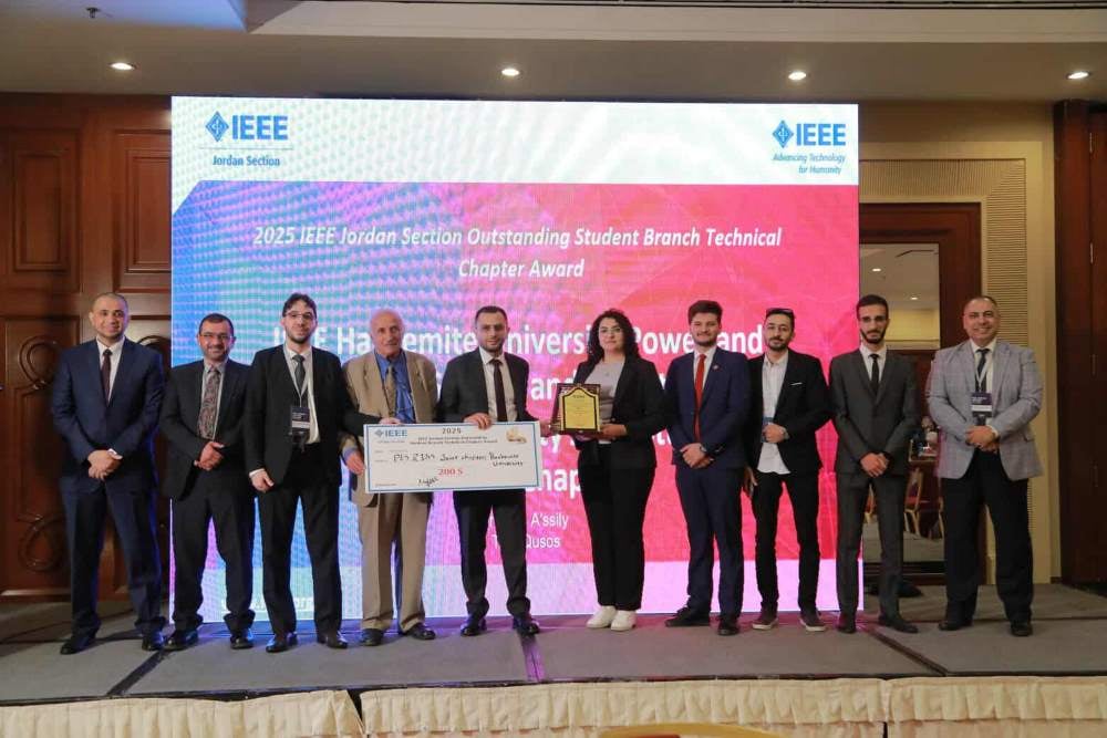 فرع IEEE في الجامعة الهاشمية يحصد جوائز محلية وإقليمية ويؤكد تميّز طلبته في مجالات الهندسة والتكنولوجيا