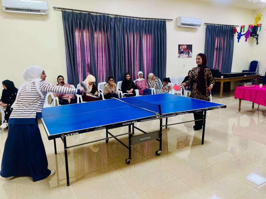 بطولة تنس الطاولة في مركز شباب وشابات الرمثا المدمج