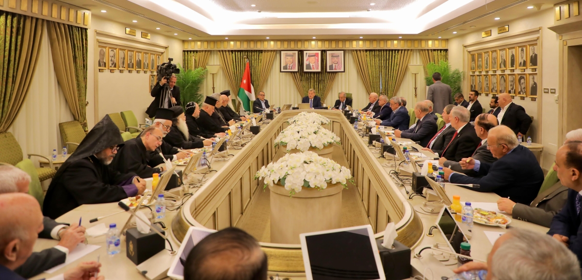 لجنة فلسطين في الأعيان تلتقي رؤساء مجالس الكنائس في المملكة