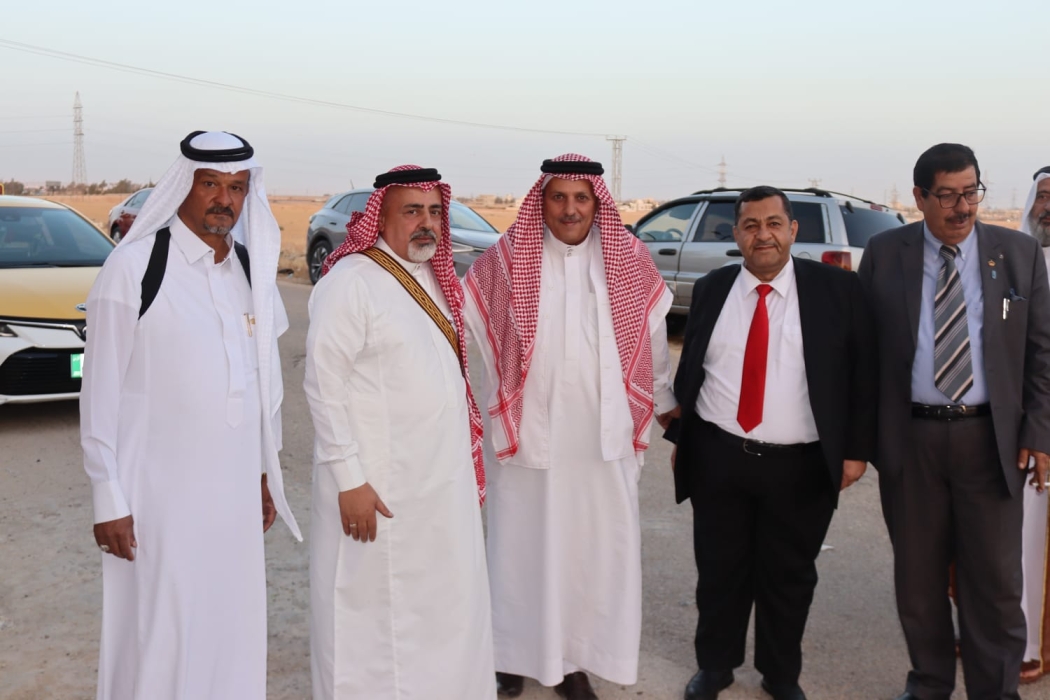 لقاء عشائري في ديوان الشيخ محمد أولاد عيسى الفالوجي في القسطل
