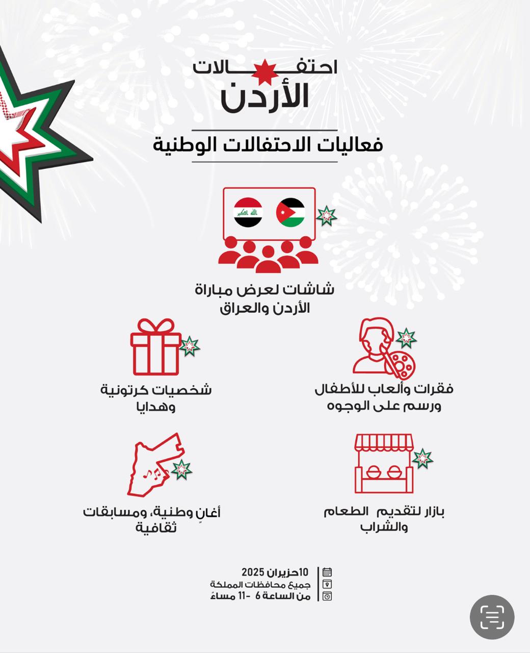 فعاليات للاحتفال بالأعياد الوطنية في محافظة الزرقاء