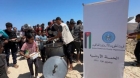 الحملة الأردنية توزع الخبز في مواصي خان يونس بالتعاون مع الهيئة الخيرية