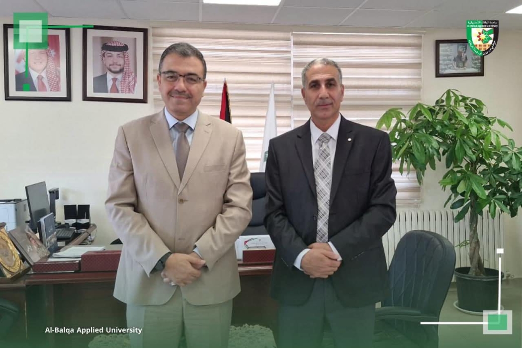 رئيس جامعة عجلون الوطنية يزور كلية عجلون الجامعيةجامعة البلقاء التطبيقية لبحث التعاون والشراكة الأكاديمية