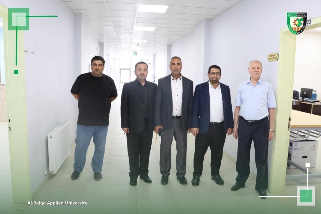 جولة تفقدية لنائب رئيس جامعة البلقاء التطبيقية للشؤون الأكاديمية والتعليم التقني لإجراءات سير الإمتحان الشامل في كلية إربد الجامعية