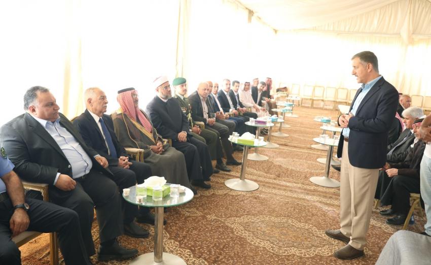 العيسوي ينقل تعزي الملك وولي العهد إلى عشيرتي المساعيد والمسيب