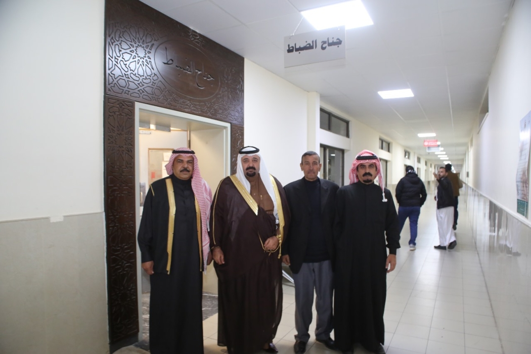 وفد من ديوان عشائر سحاب يزور مصابي المداهمة الأمنية