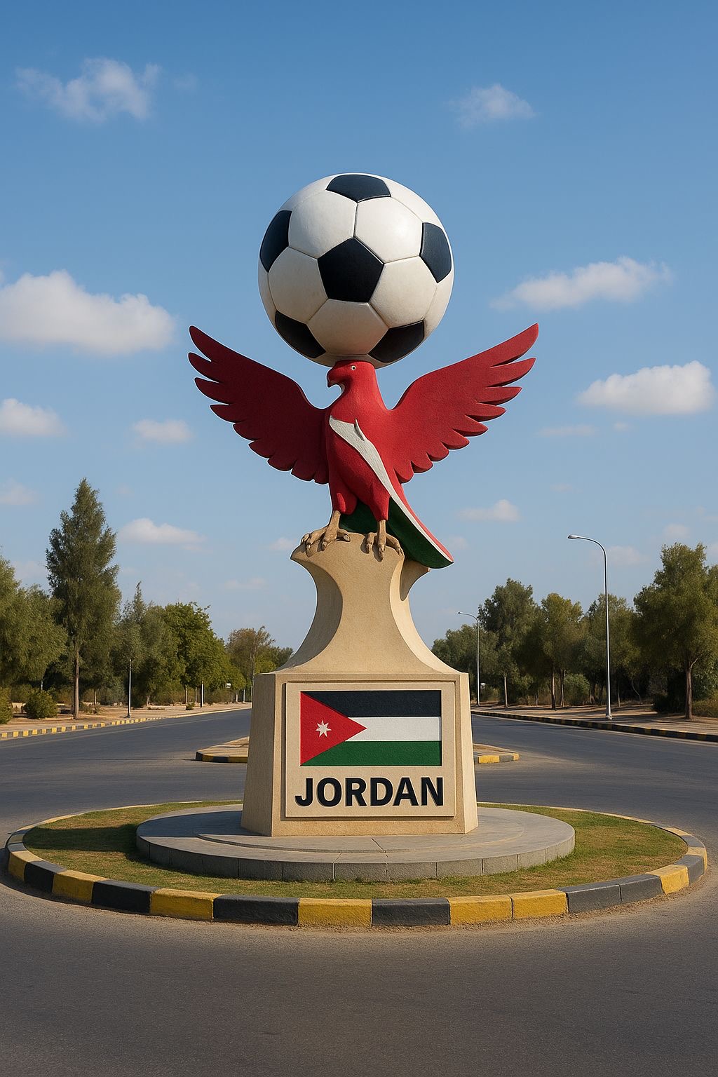 بالاشارة الى الدعم الكبير الذي يحظى به منتخبنا الوطني منتخب النشامى من صاحب الجلالة الهاشمية الملك المعزز عبدالله الثاني ابن الحسين المعظم وولي العهد سمو الأمير الحسين بن عبدالله حفظهما الله   .