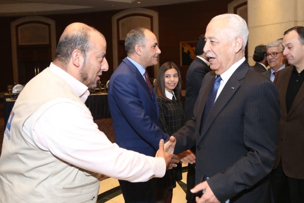 رسالة شكر وتقدير لمعالي رئيس الديوان الملكي الهاشمي العامر يوسف العيسوي.