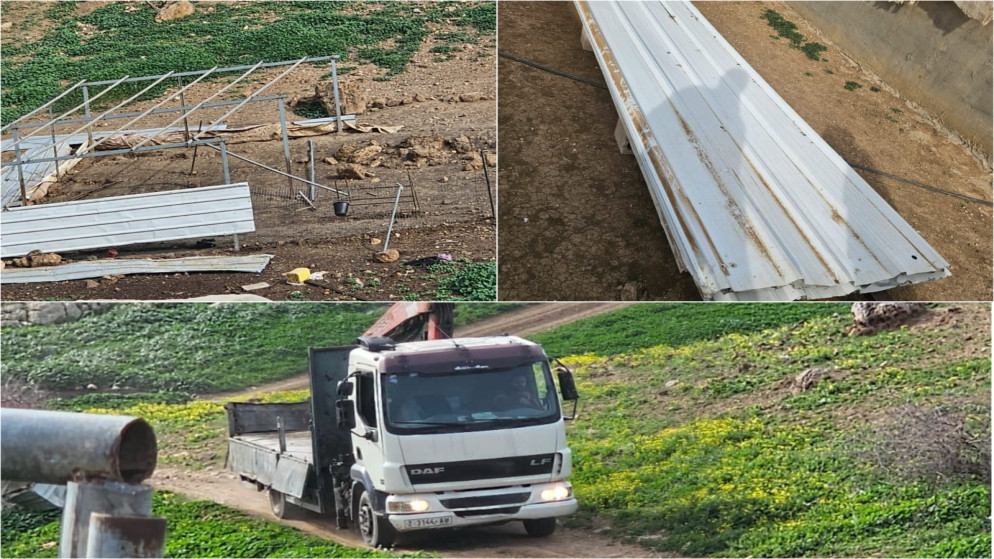 7 عائلات فلسطينية بالأغوار تفكك مساكنها بسبب اعتداءات المستوطنين