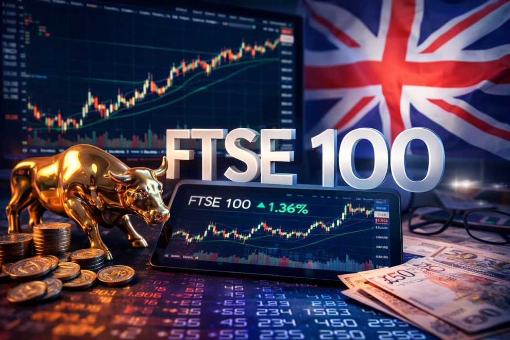 ارتفاع مؤشر FTSE 100 البريطاني مسجلا مستوى قياسيا جديدا