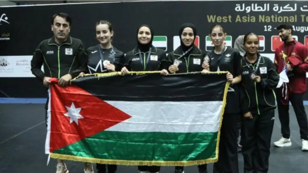 6 ميداليات للأردن في منافسات الزوجي ببطولة غرب آسيا لكرة الطاولة
