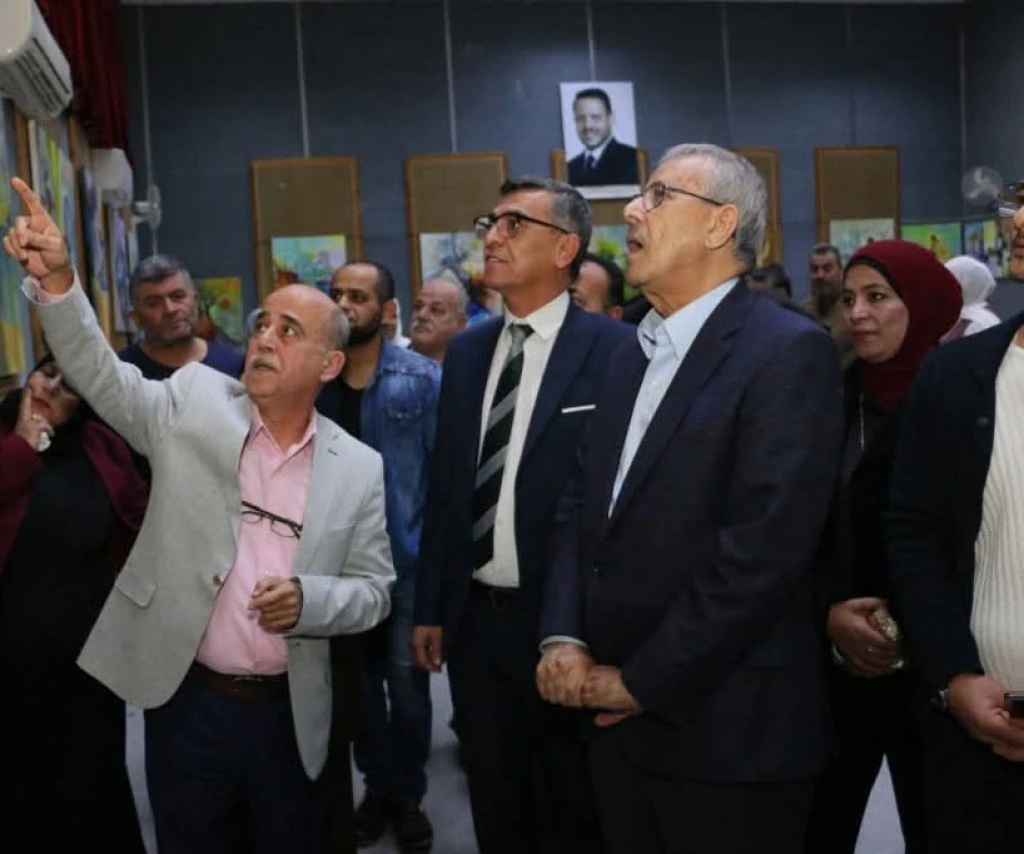افتتاح المعرض الفني نبضات للفنان نصر الزعبي بالرمثا