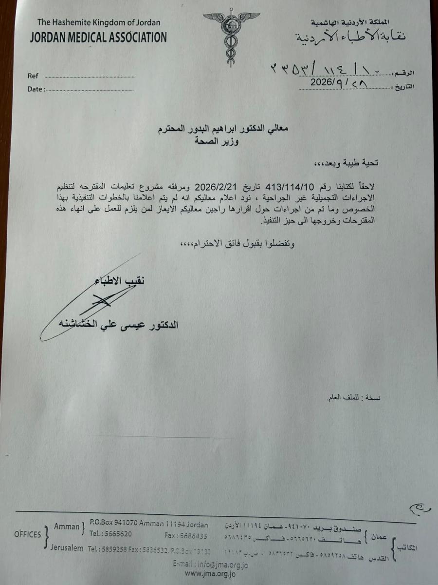 نقابة الأطباء تطالب وزير الصحة بتنظيم "التجميل اللاجراحي" والوزير لا يرد (بالوثائق)