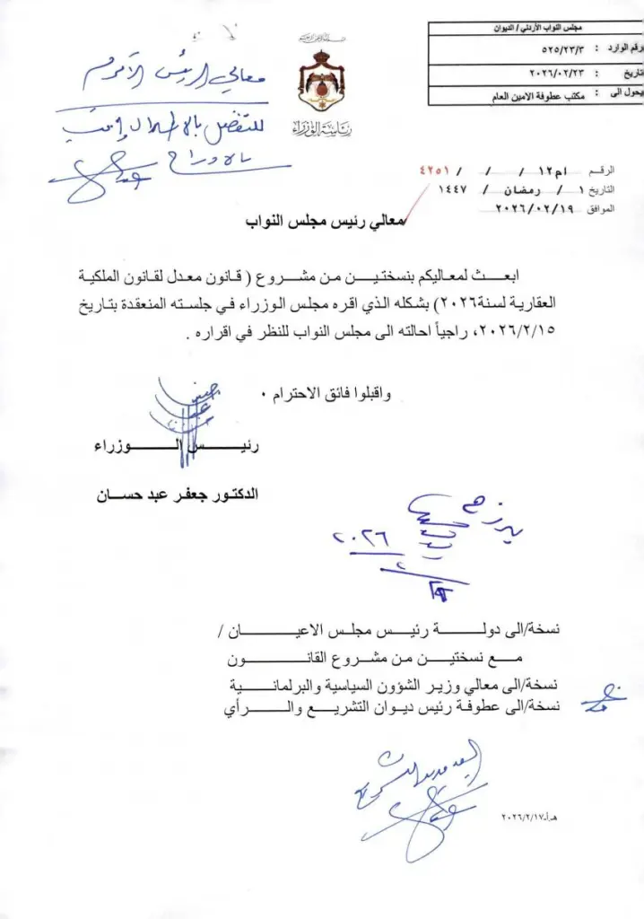 مجلس النواب يدرج مشروع تعديل قانون الملكية العقارية 2026 على جدول أعمال جلسته غدًا