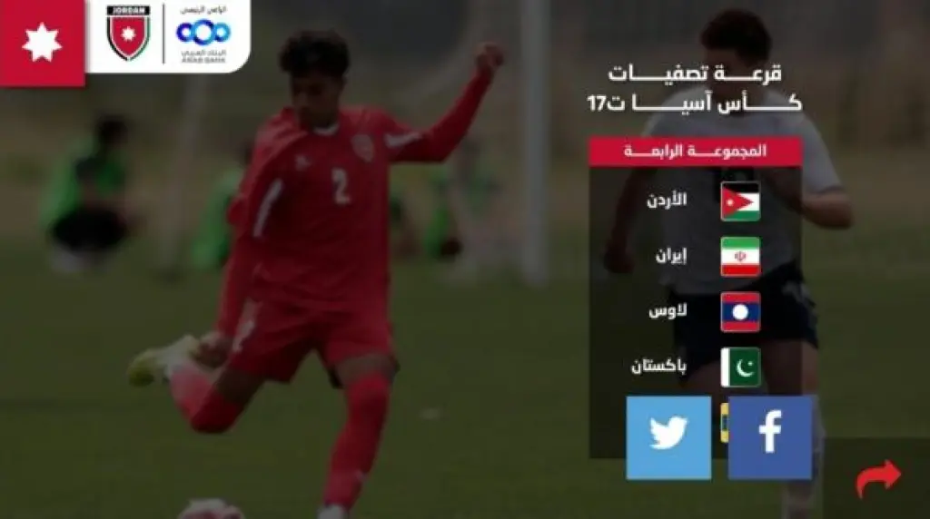 سحب قرعة تصفيات كأس آسيا للناشئين