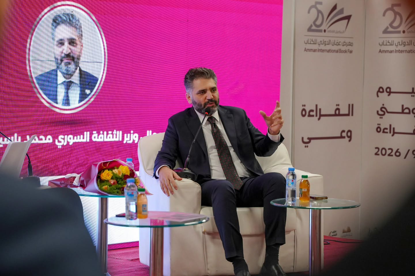 وزير الثقافة السوري من عمّان يؤكد أهمية تعزيز التعاون الثقافي السوري الأردني