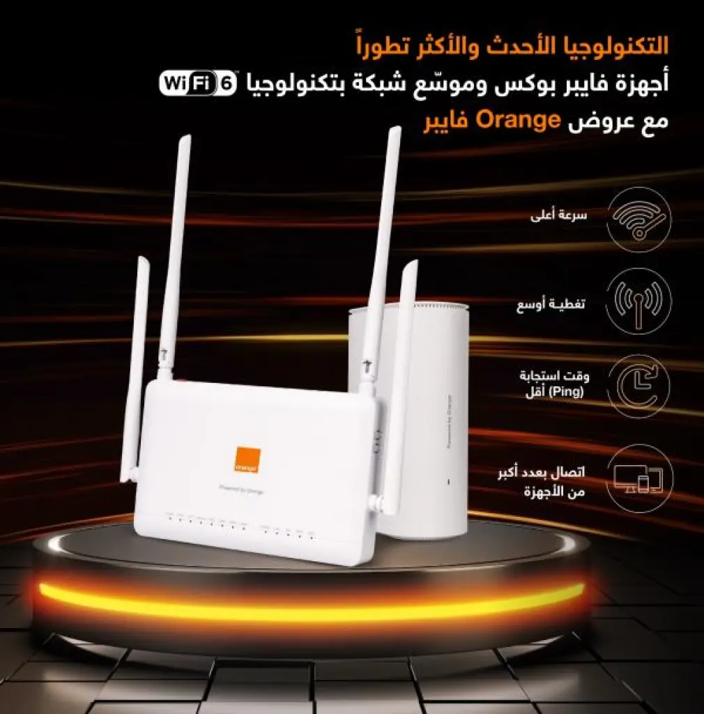 لأوّل مرة في الأردن أورنج فايبر تقدّم التكنولوجيا الأحدث والأكثر تقدماً WiFi 6