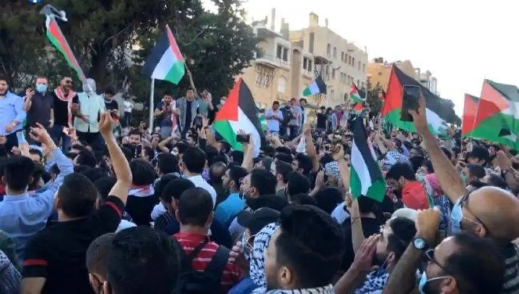 بالفيديو : لليوم التاسع على التوالي وقفة تضامنية في عمان دعما للفلسطينيين في القدس وغزة