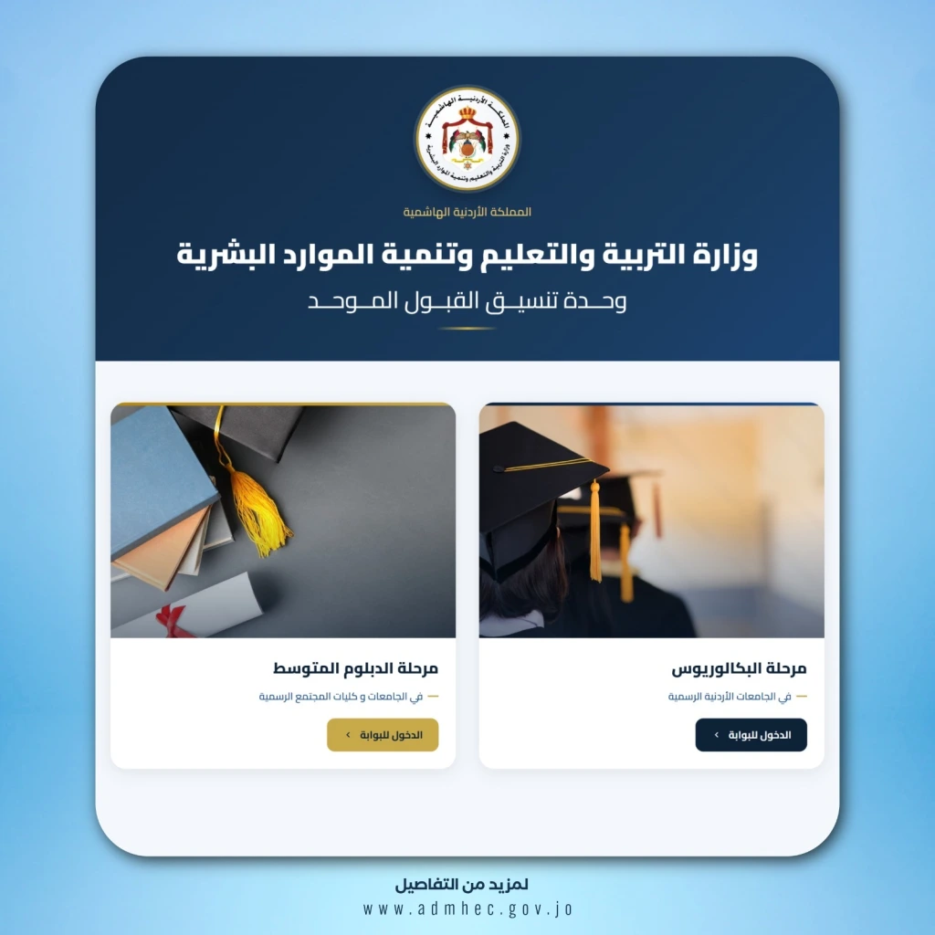 القبول الموحد تطلق موقعها الإلكتروني محدثاً بالبيانات اللازمة لتنفيذ عملية القبول الموحد للدورة الصيفية