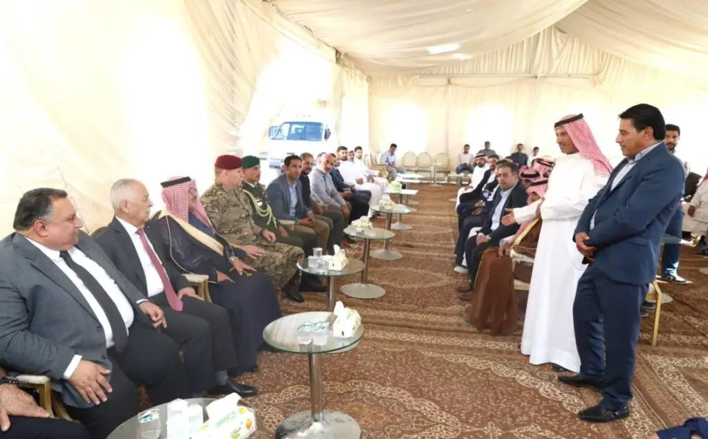 مندوبا عن الملك وولي العهد. العيسوي يعزي عشائر بني خالد والسردية