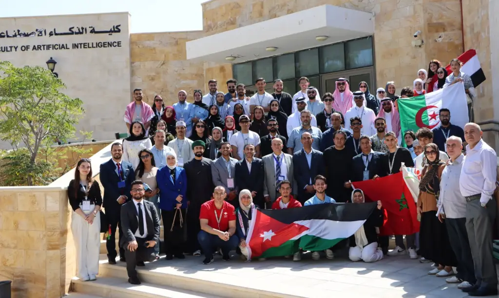 وفد شبابي عربي يطّلع على تجربة جامعة  البلقاء التطبيقية في الذكاء الاصطناعي