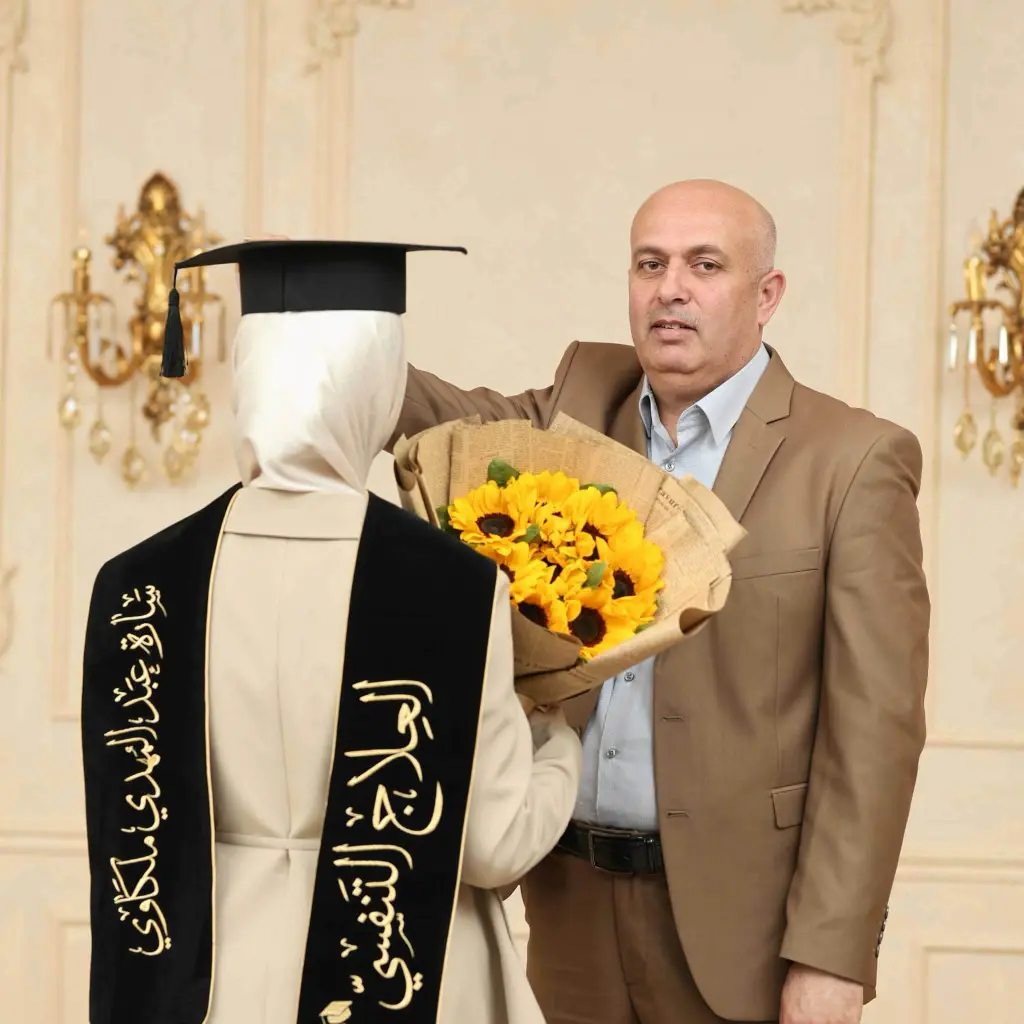 أبناء عبدالمهدي ملكاوي … الدكتور هاشم عبدالمهدي ملكاوي وأخصائية العلاج النفسي ساره عبدالمهدي ملكاوي مبارك التخرج