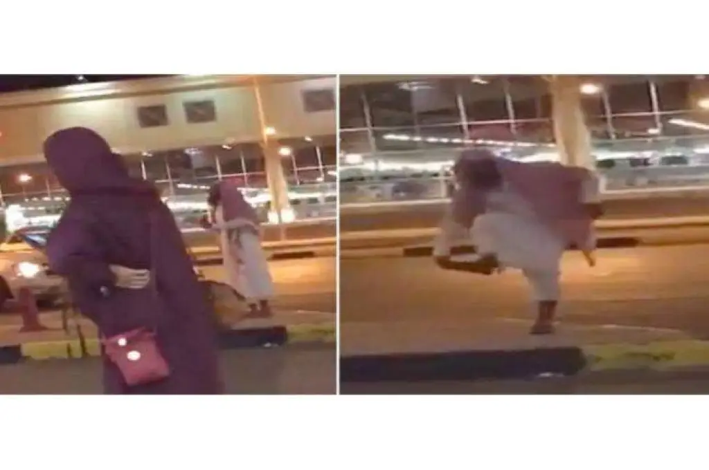 بالفيديو .. داعية سعودي يطارد فتاة في الشارع ويقذفها بحذائه لتعرية وجهها «يا زانية»